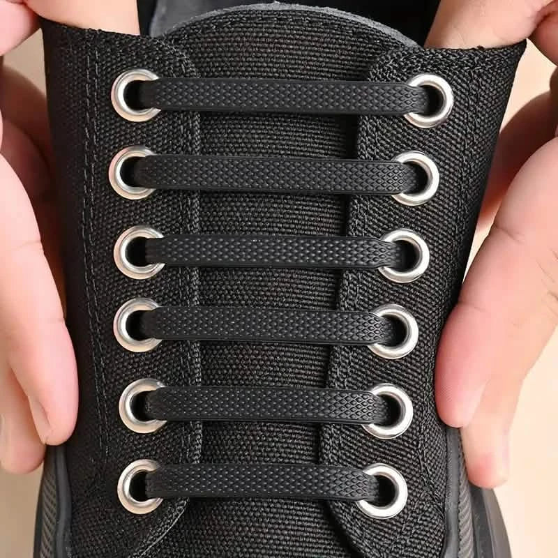 16-teiliges Set: Elastische Silikon-Schnürsenkel – schnürsenkelfrei für Skate-, Freizeit- und Sneakerschuhe