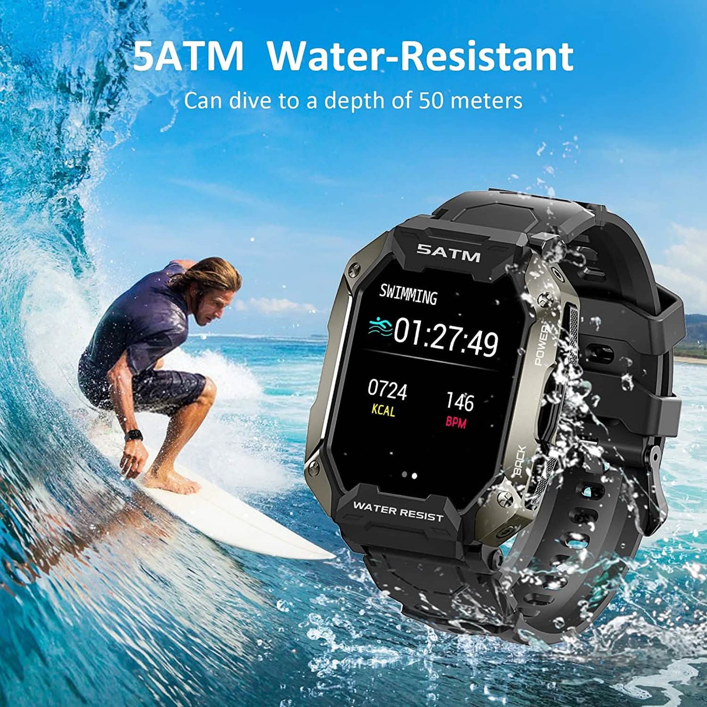 1,71" Taktische Militär-Sport-Smartwatch