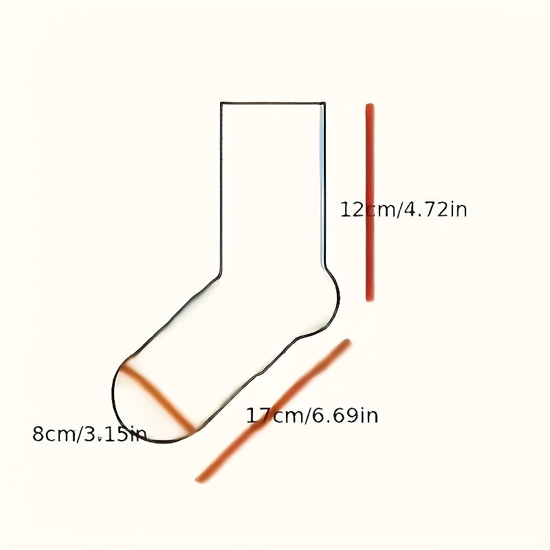 10er-Pack: Weiche bequeme Schlauchsocken – Unifarben, Ganzjährig