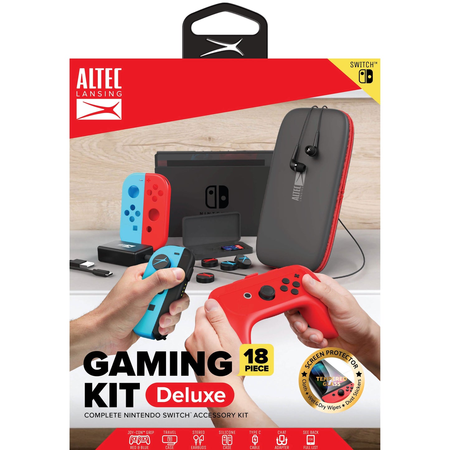 18-teiliges Set: Altec Lansing Nintendo Switch Kit