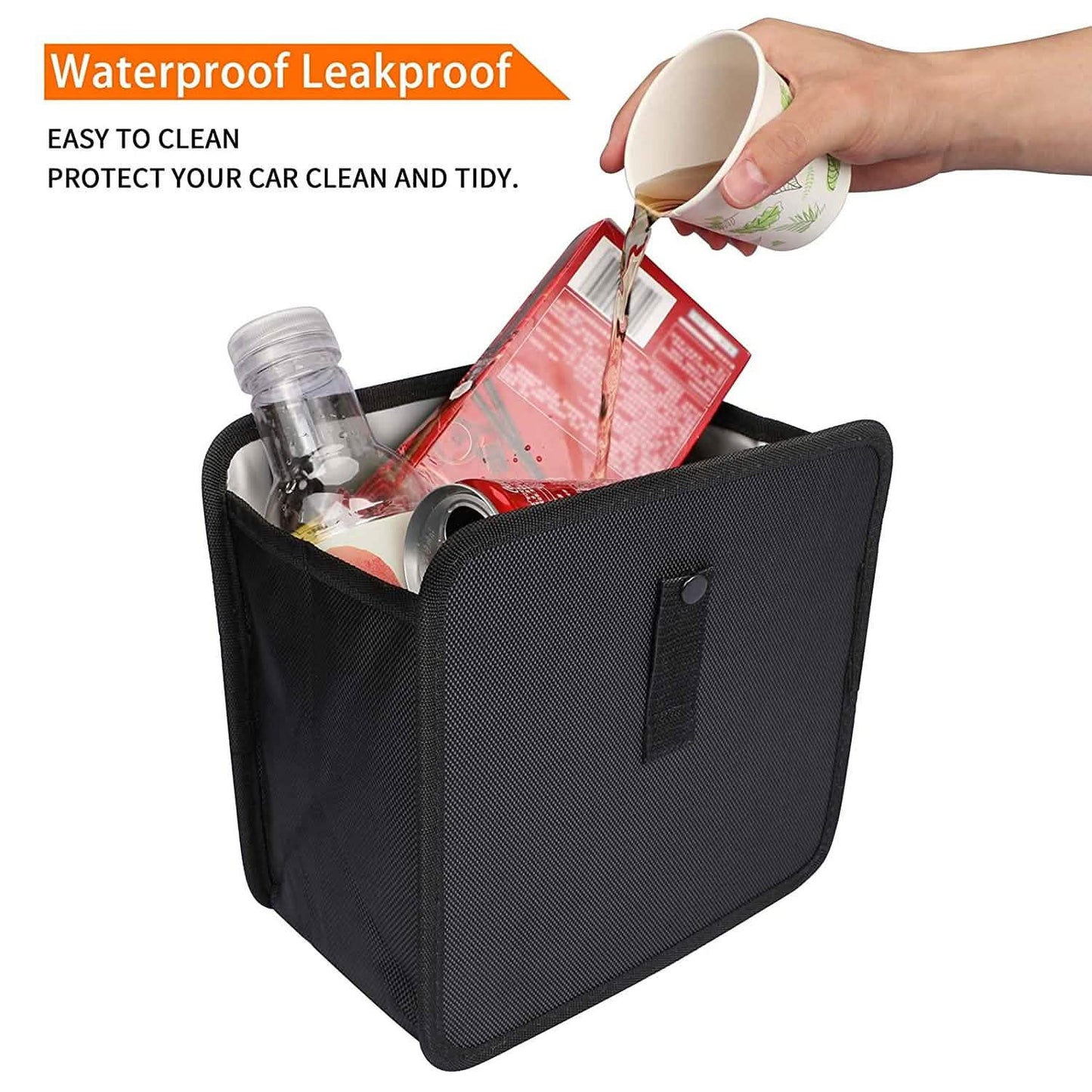1,85 Gallonen hängender Mülleimer für das Auto, wasserdichter Müllsack-Organizer