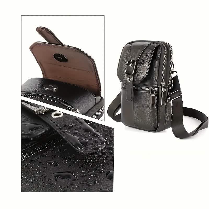 Herren-Gürteltasche aus echtem Leder