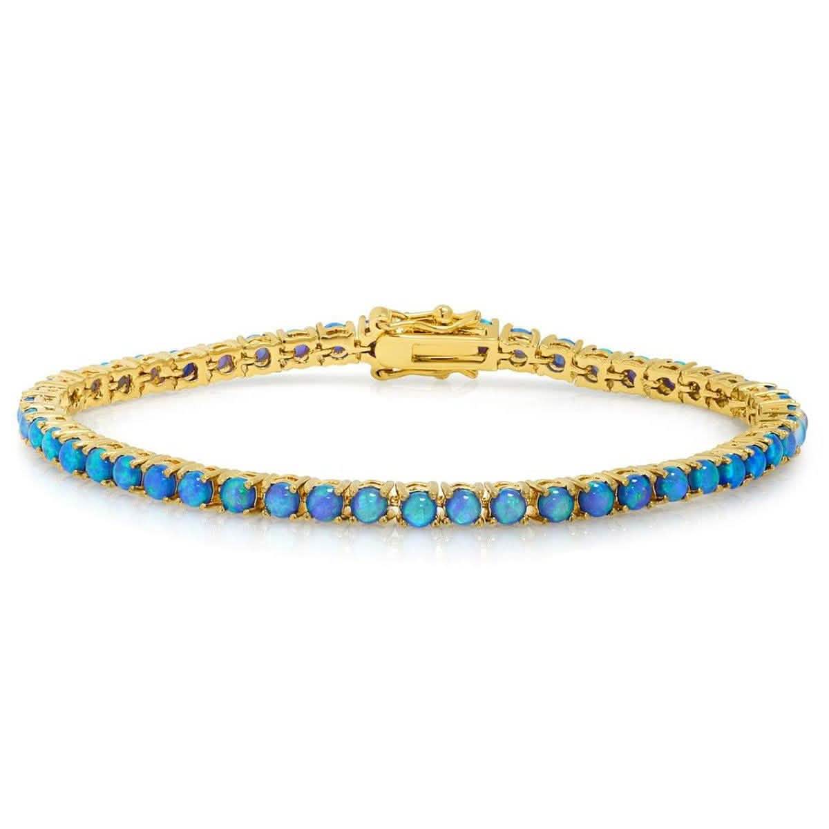 18K vergoldete Opal-Tennisarmbänder