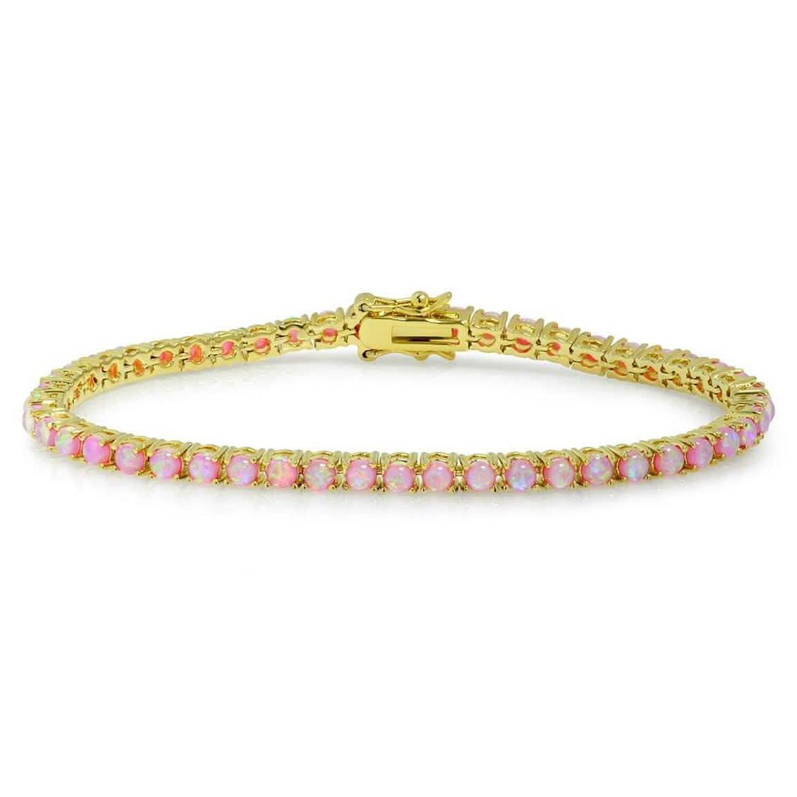 18K vergoldete Opal-Tennisarmbänder