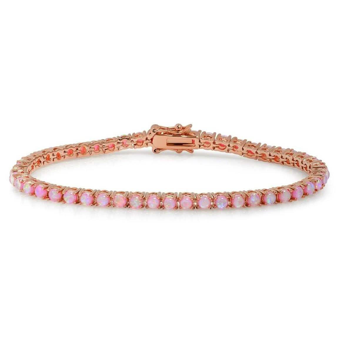 18K vergoldete Opal-Tennisarmbänder