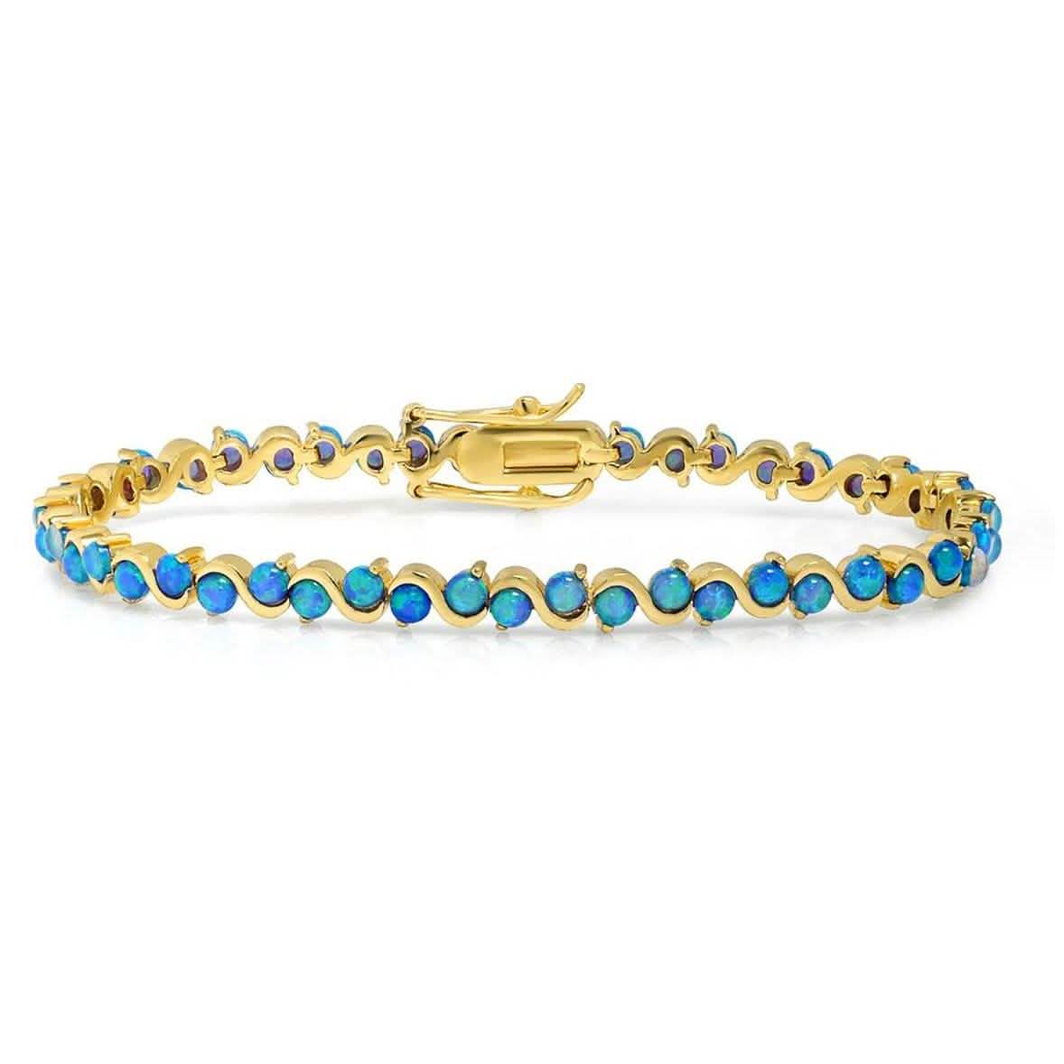 18K vergoldete Opal-Tennisarmbänder