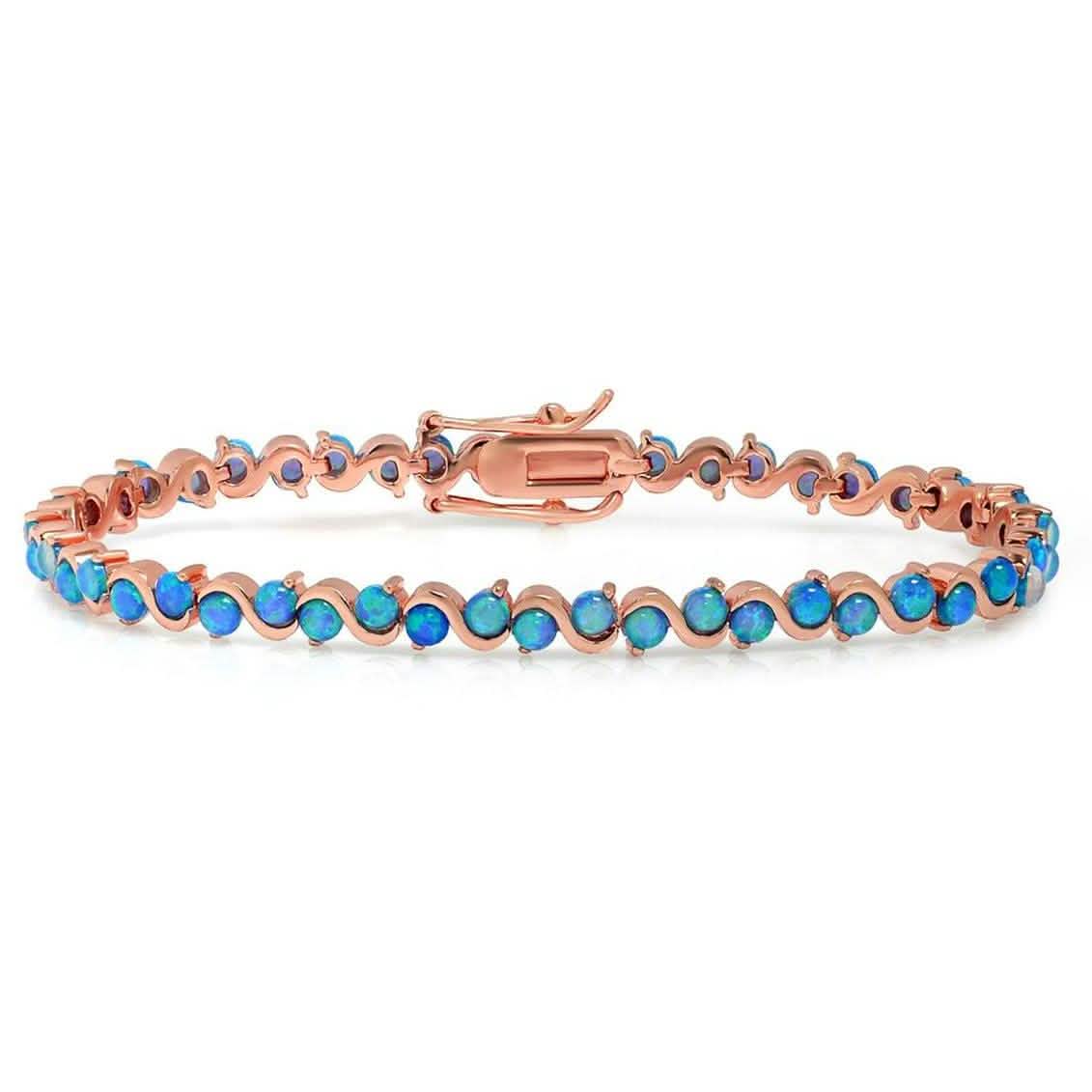 18K vergoldete Opal-Tennisarmbänder