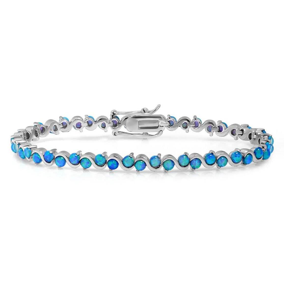 18K vergoldete Opal-Tennisarmbänder