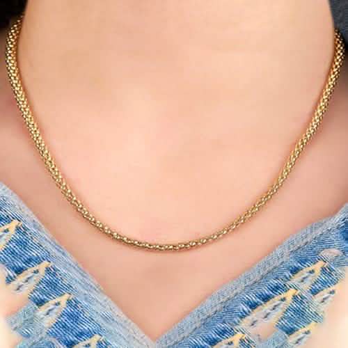 18K vergoldete Popcorn-Kette