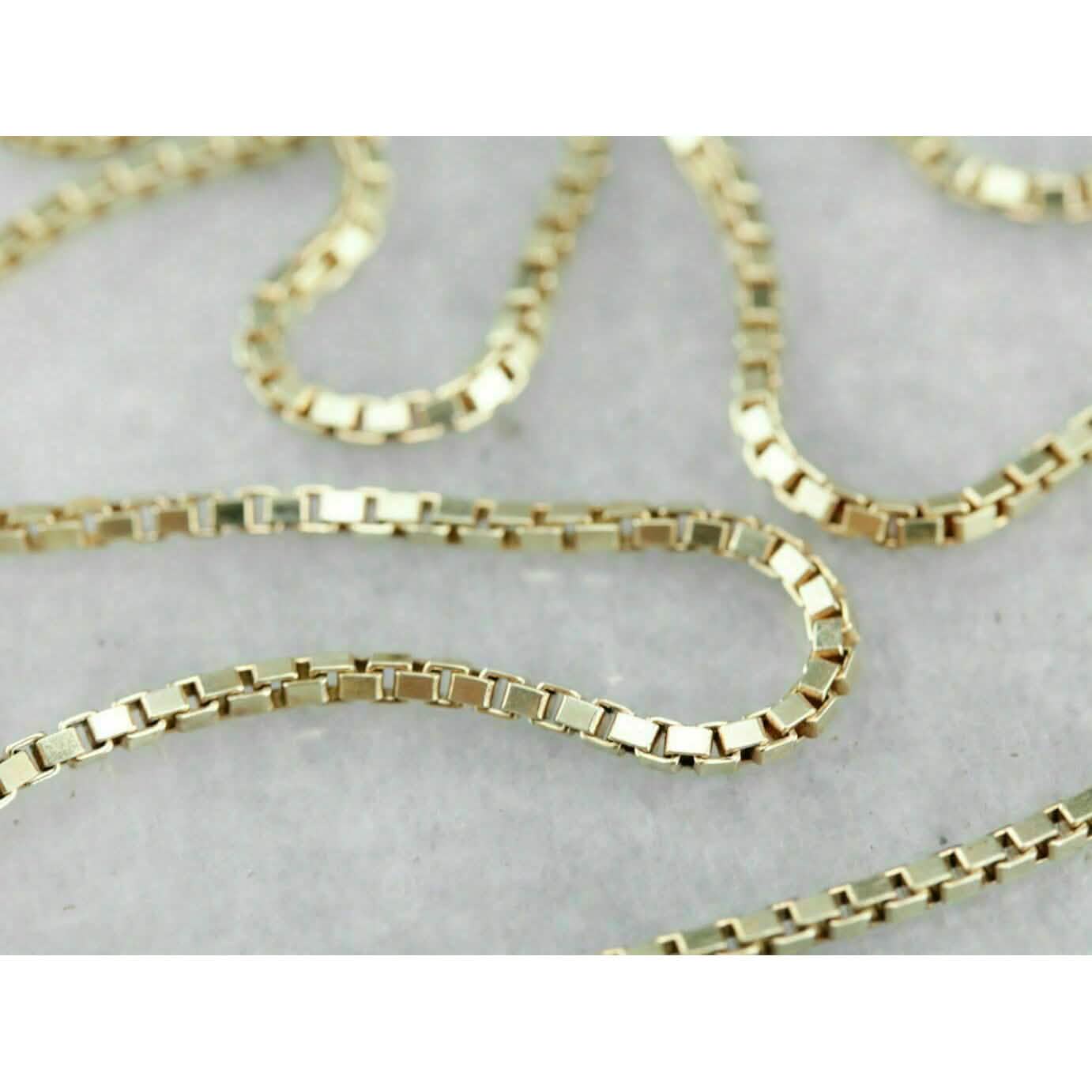 18K Massivgold Kastenkette Unisex