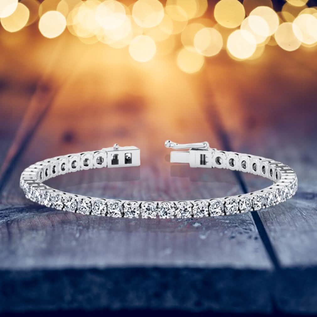 18K Weißgold Zirkonia Tennisarmband