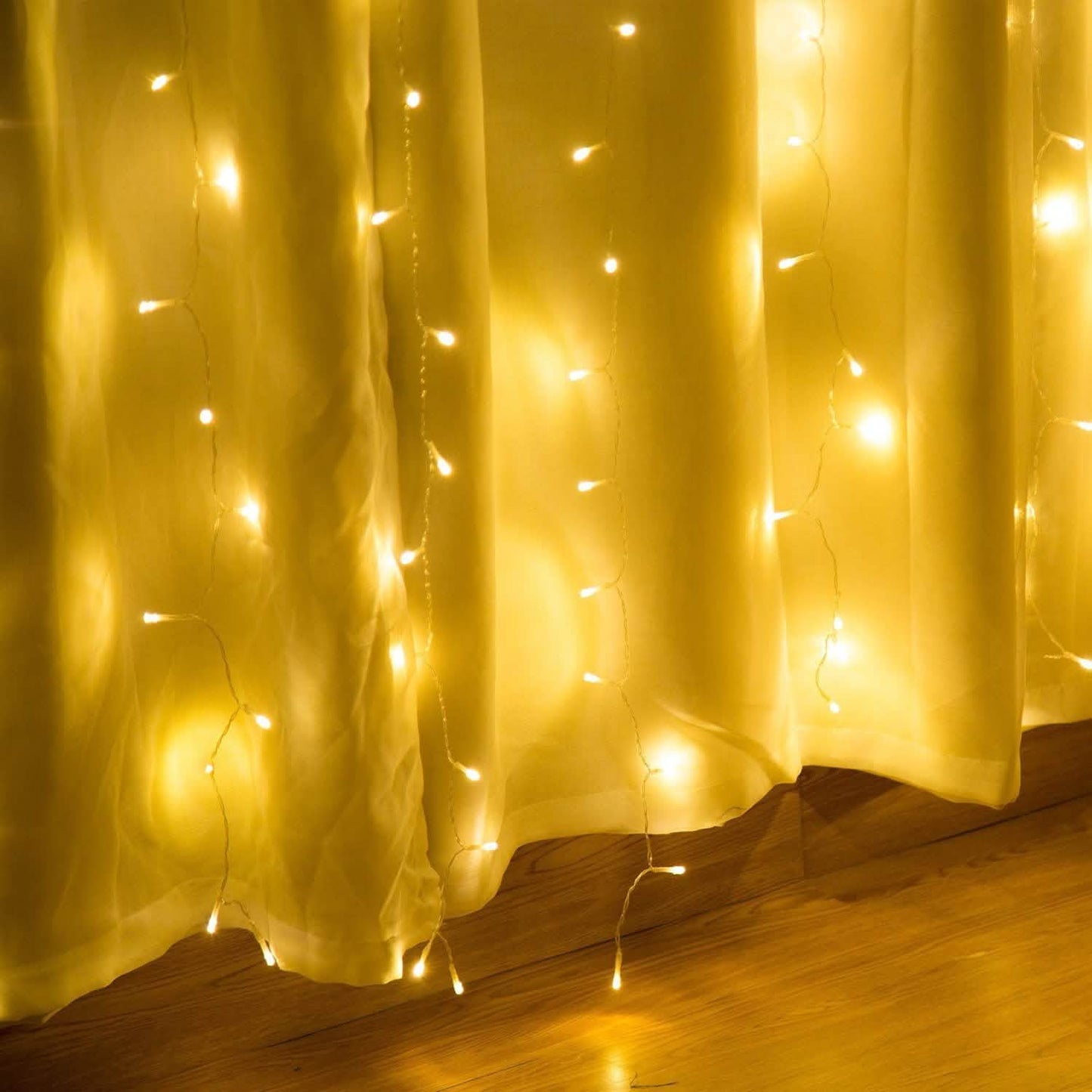 19.6 x 6.6 FT. 448 LED Warmweiße Wasserdichte Lichterkette Vorhang