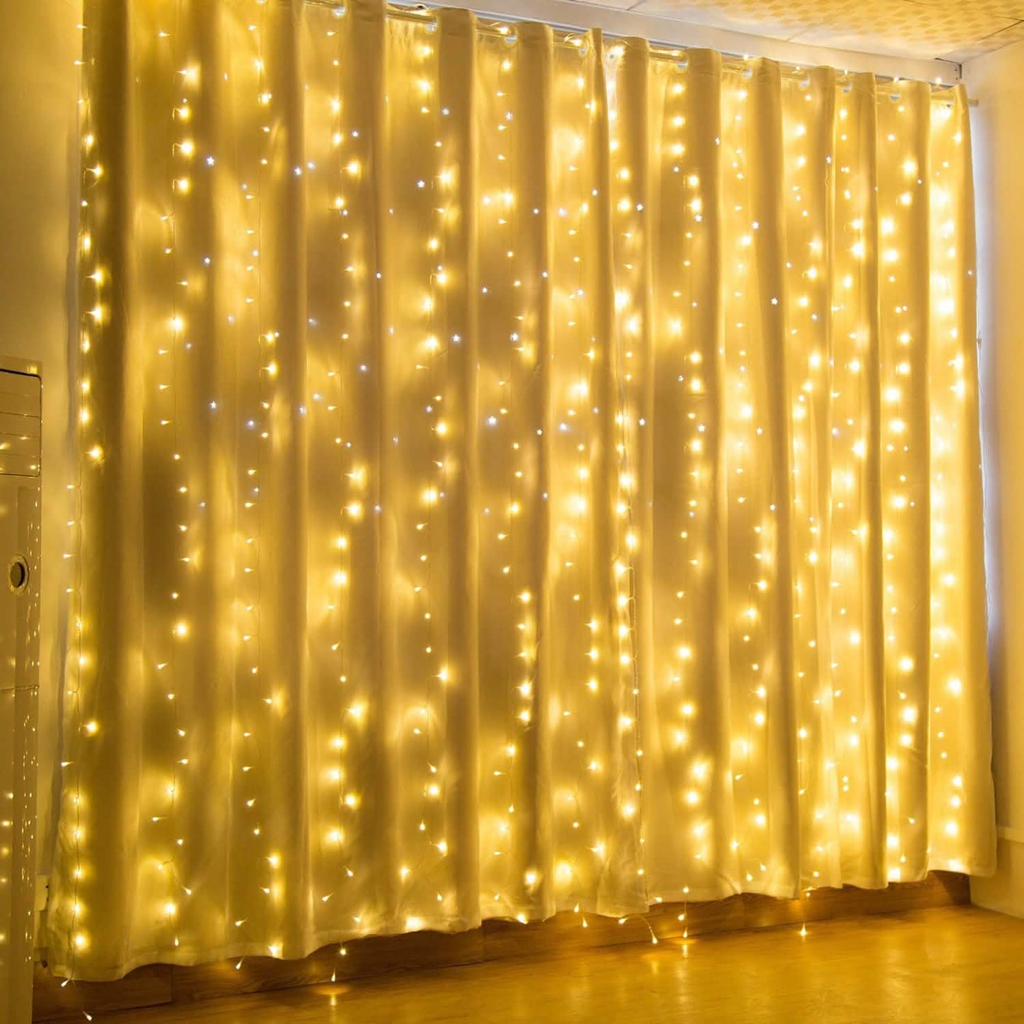 19.6 x 6.6 FT. 448 LED Warmweiße Wasserdichte Lichterkette Vorhang