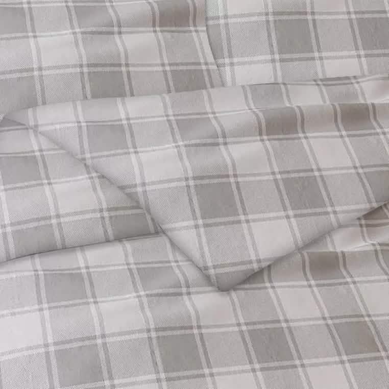 3-teilig: Bibb Home Bettwäsche-Set aus schwerem Flanell
