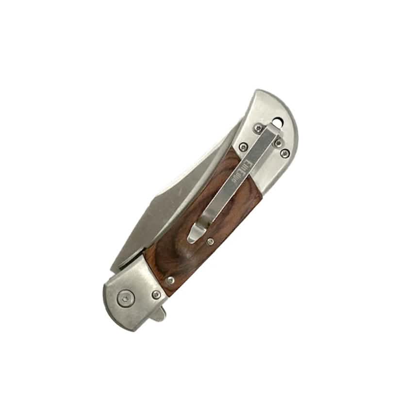 2er-Pack: 9,5 cm Einhandmesser mit Drop-Point-Klinge