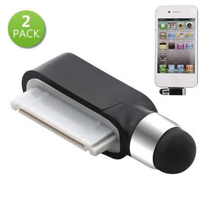 2er-Pack: 2-in-1 Mini Stylus Dust Dock Cap für iPhone & iPad