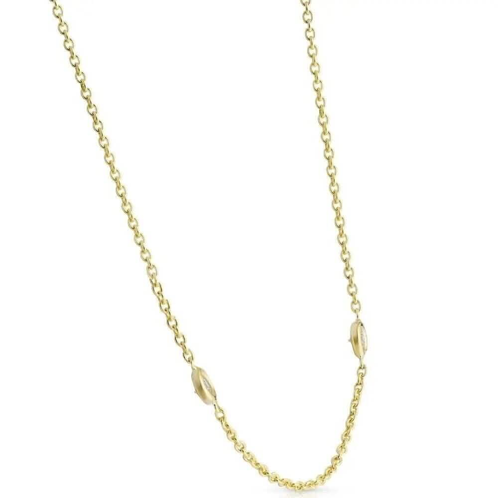 1ct Diamanten By The Yard 18" 14K Gelbgold Damen Halskette