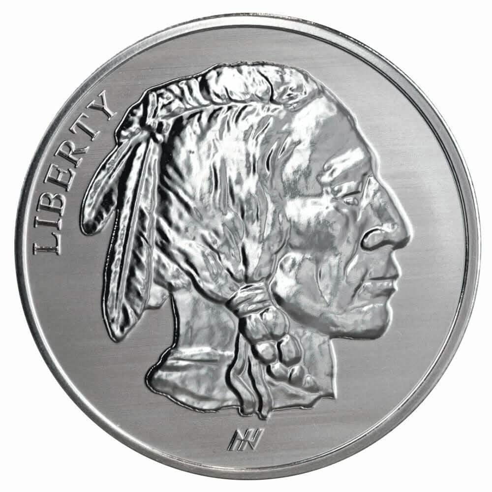 1oz .999 Feinsilber-Rundstück – „Buffalo Indian“ geprägt
