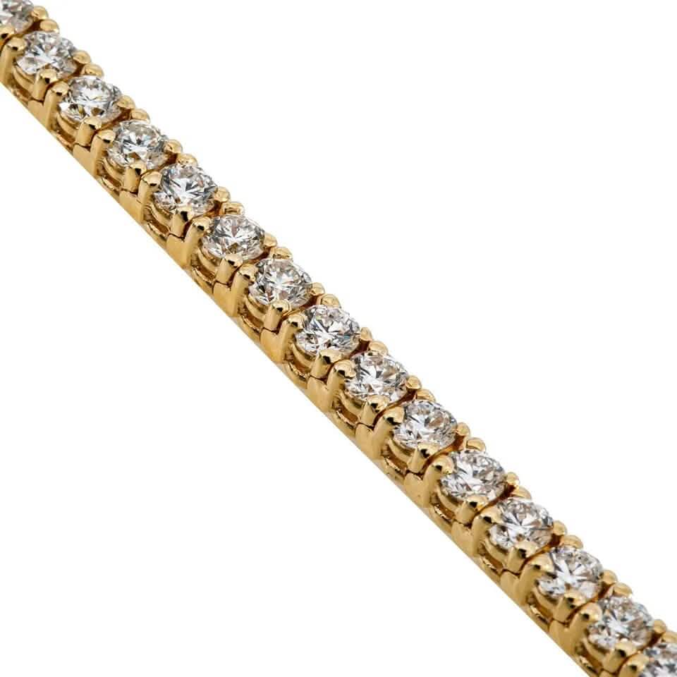 2 Karat TW runder, natürlicher Diamant-Tennisarmband 14K Gold 7" Damen