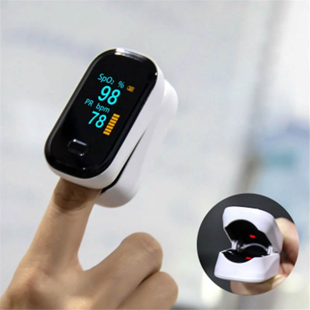 2 Fingerklemmen-Pulsoximeter