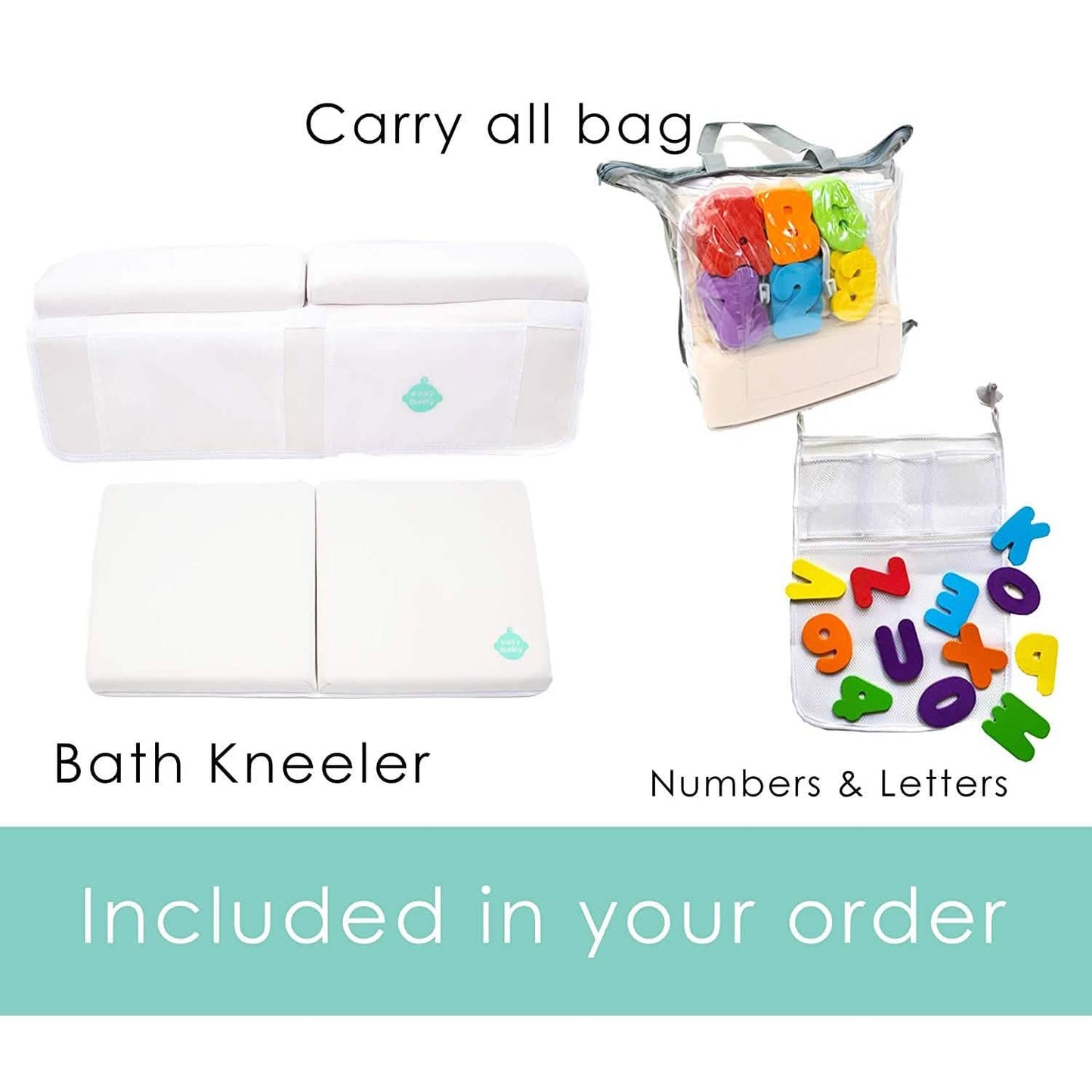 2-in-1 Baby-Badewannen-Kniekissen und Armlehne