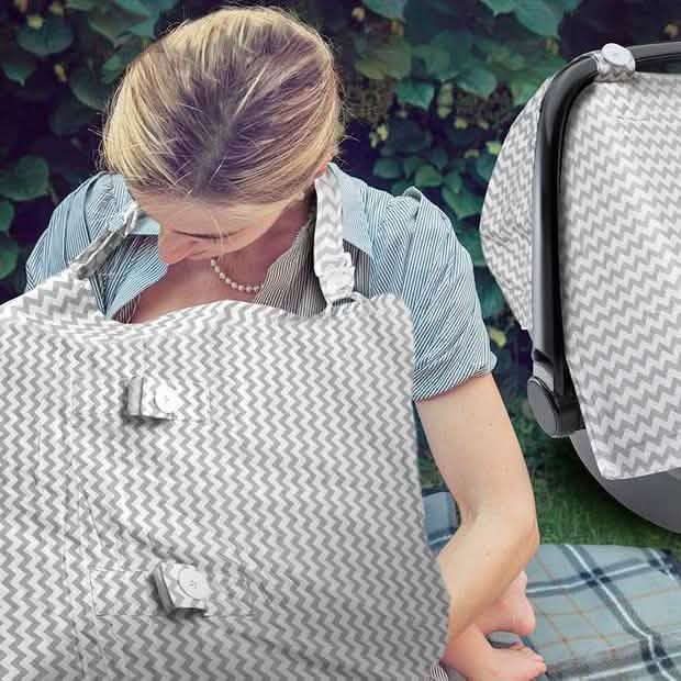 2-in-1 Babydecke Autositzbezug und Stilldecke