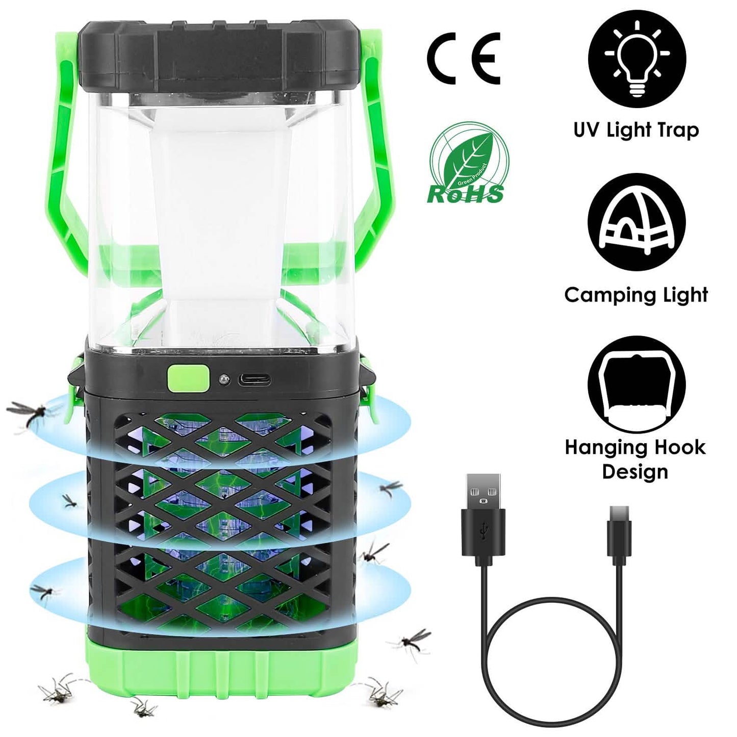 2-in-1 elektrische Mückenfalle mit UV-Licht Insektenvernichter