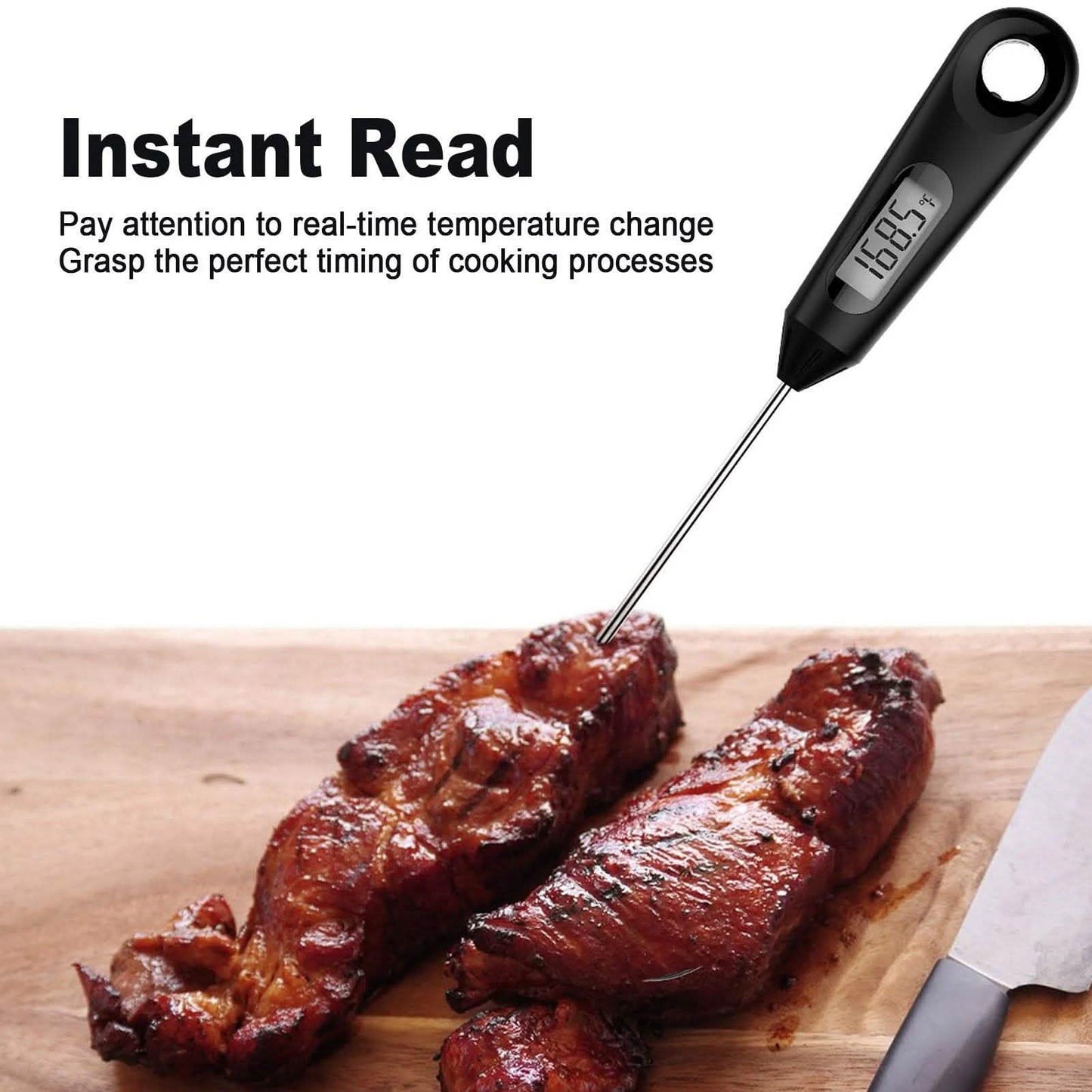 2-in-1 Sofortablese-Lebensmittelthermometer und Eierschneebesen