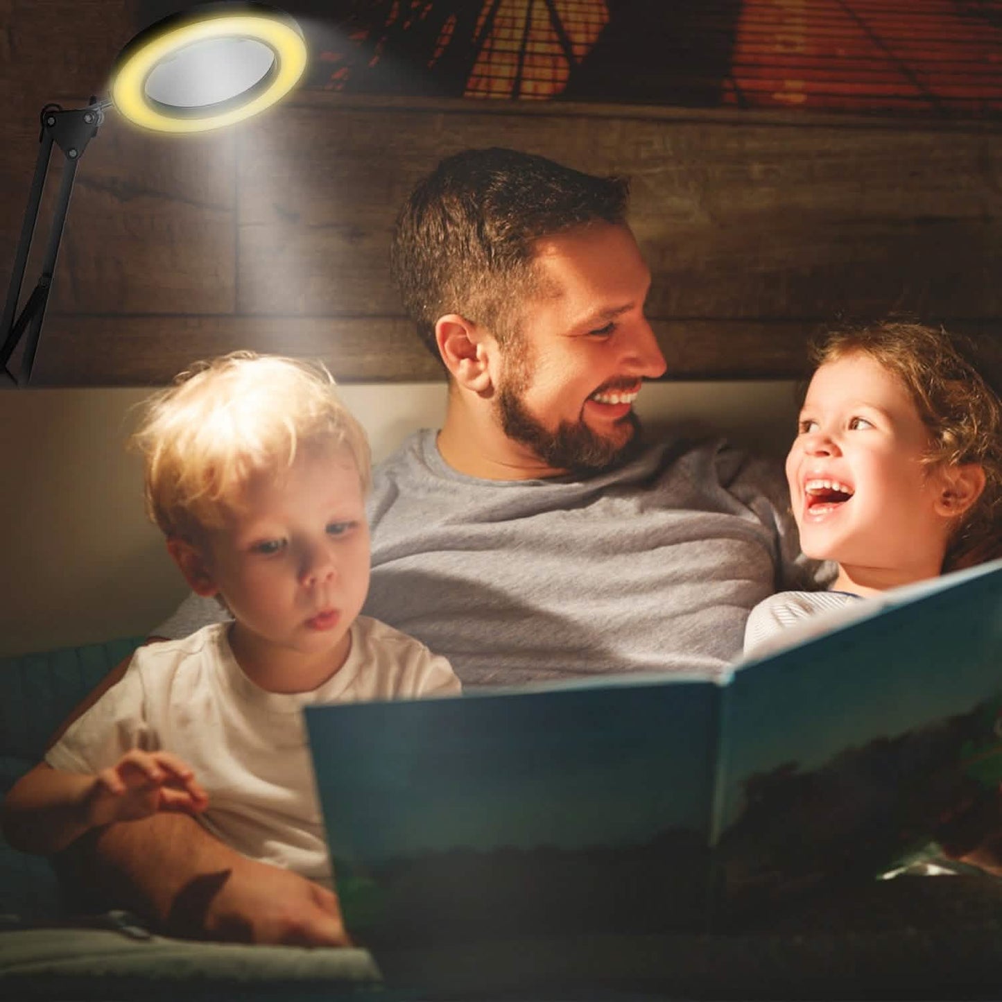 2-in-1 LED-Lupen-Schreibtischlampe mit 8-facher Vergrößerung