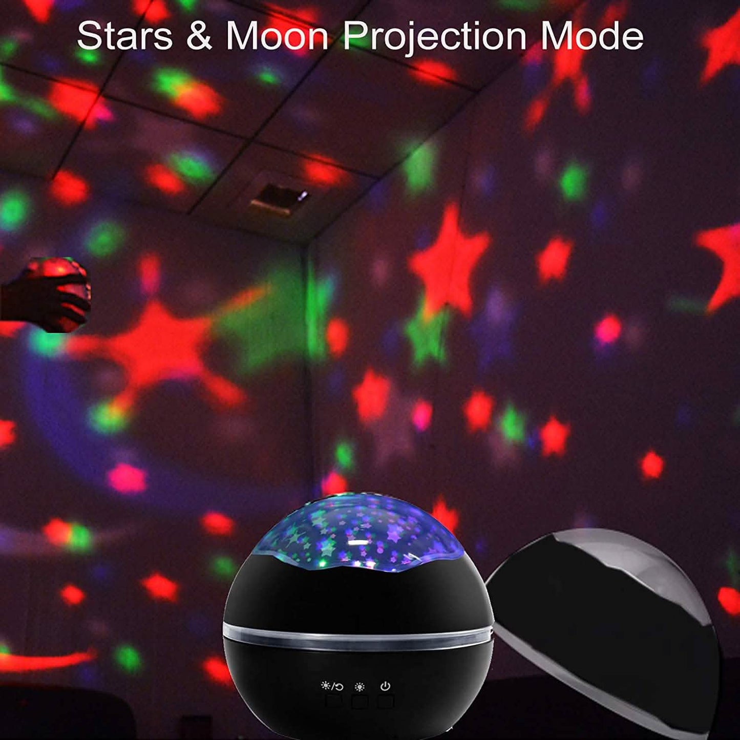 2-in-1 Ocean Star Nachtlicht-Projektionslampe 360 Grad drehbar