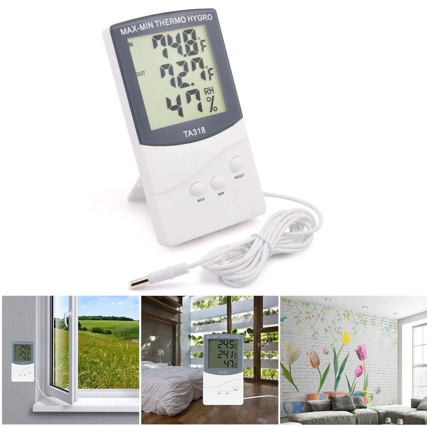2-in-1 Thermometer und Hygrometer