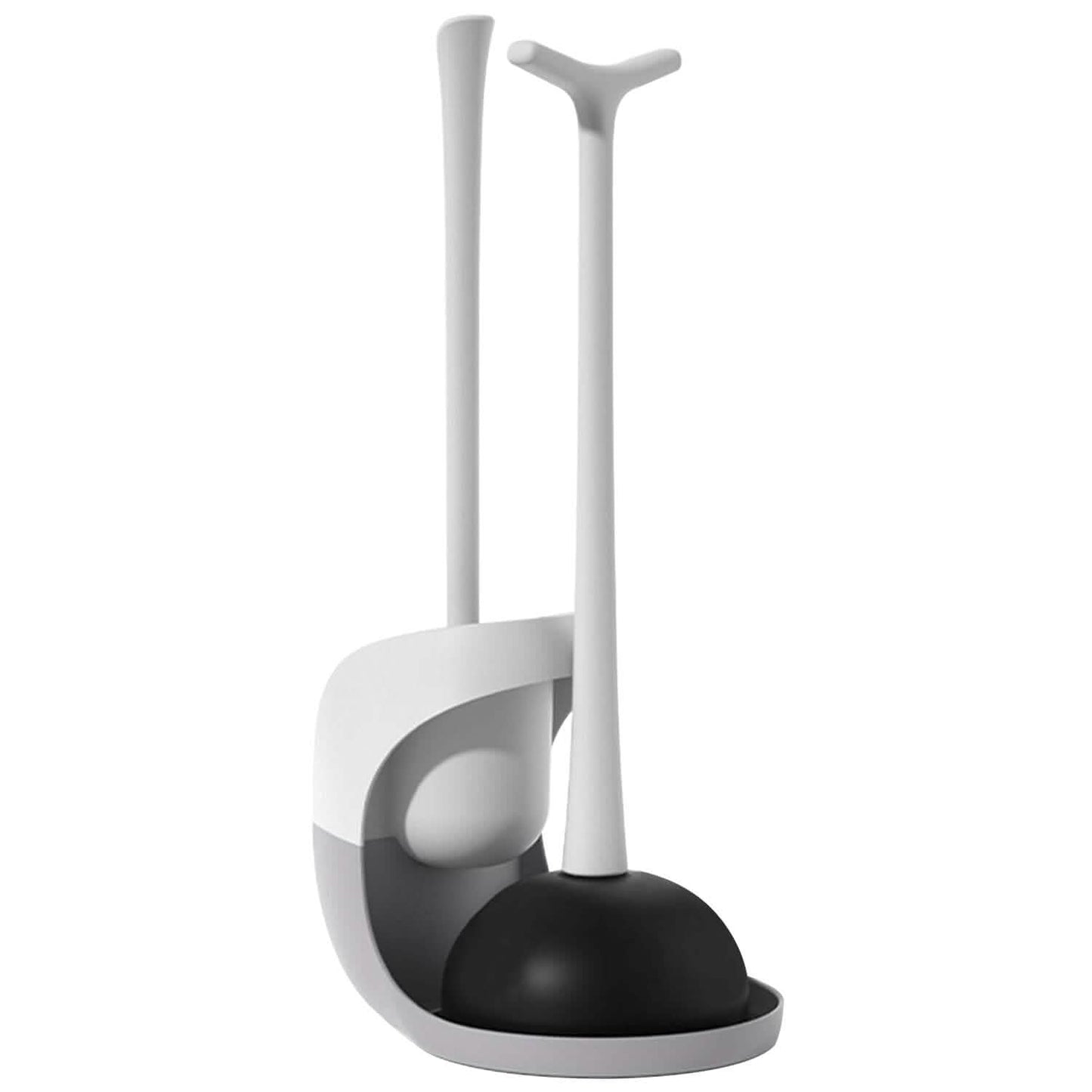 2-in-1 WC-Saugglocken- und Bürstenset mit belüftetem Halter