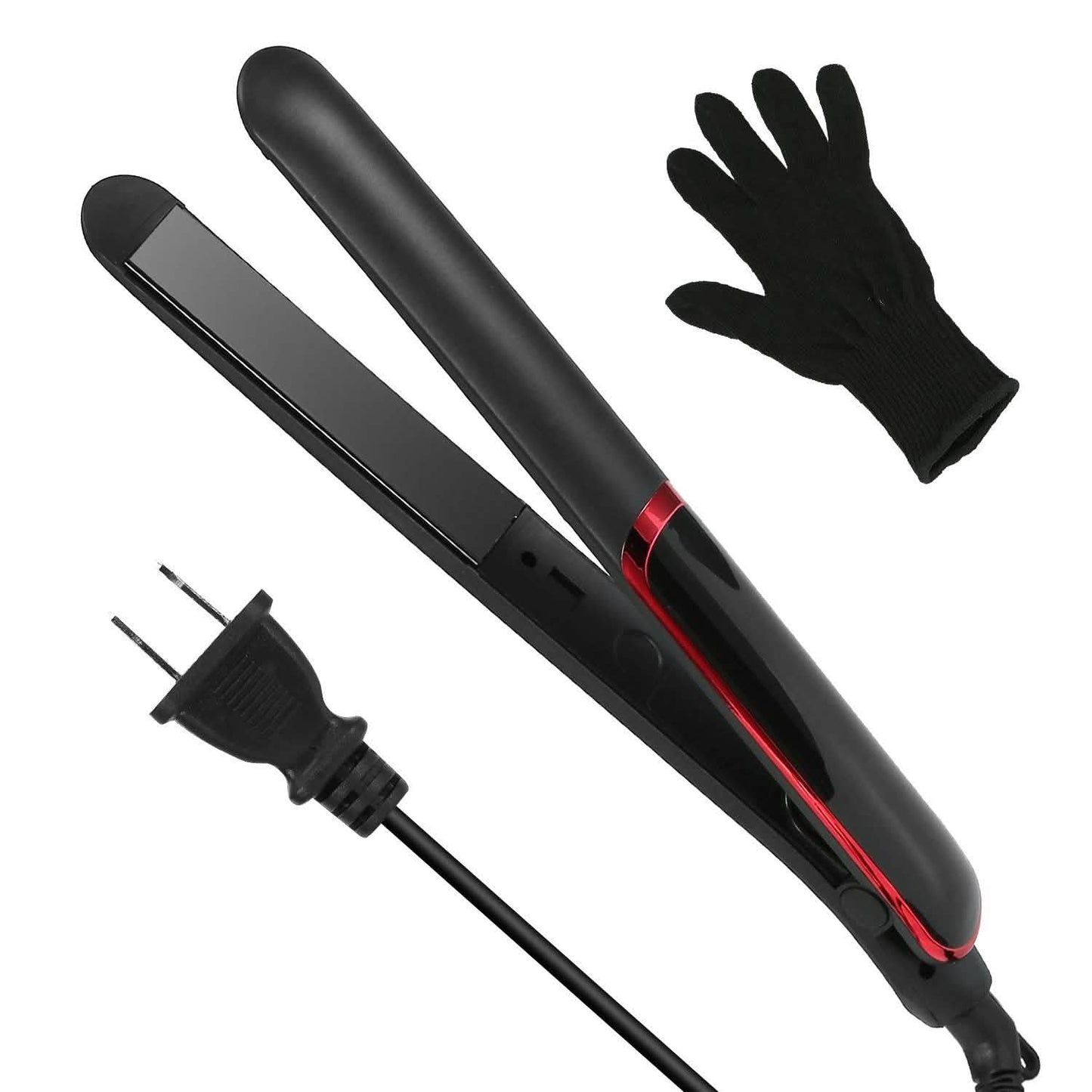 2-in-1-Haarglätter mit Keramikplatten und Lockenfunktion, Temperaturregelung und LCD-Display