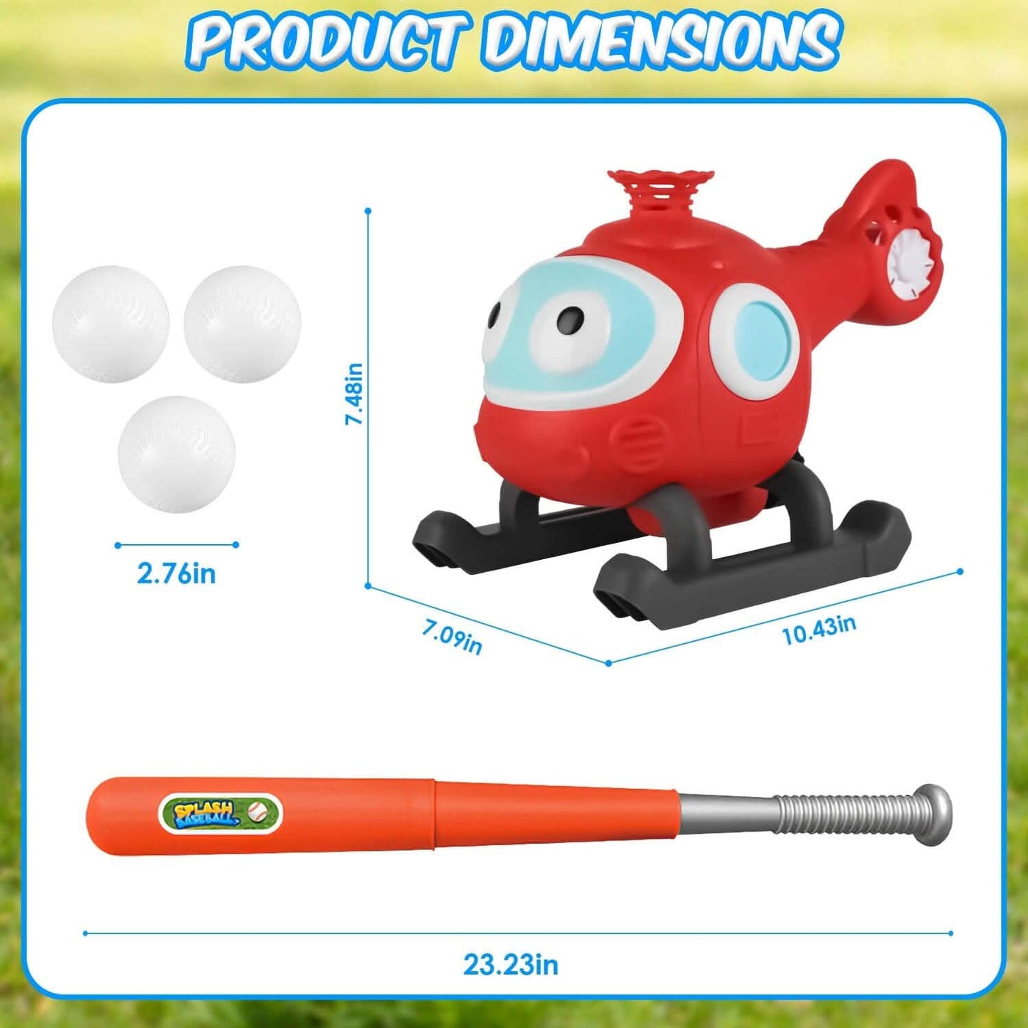 2-in-1-Wassersprenger-Baseball-Helikopterspielzeug