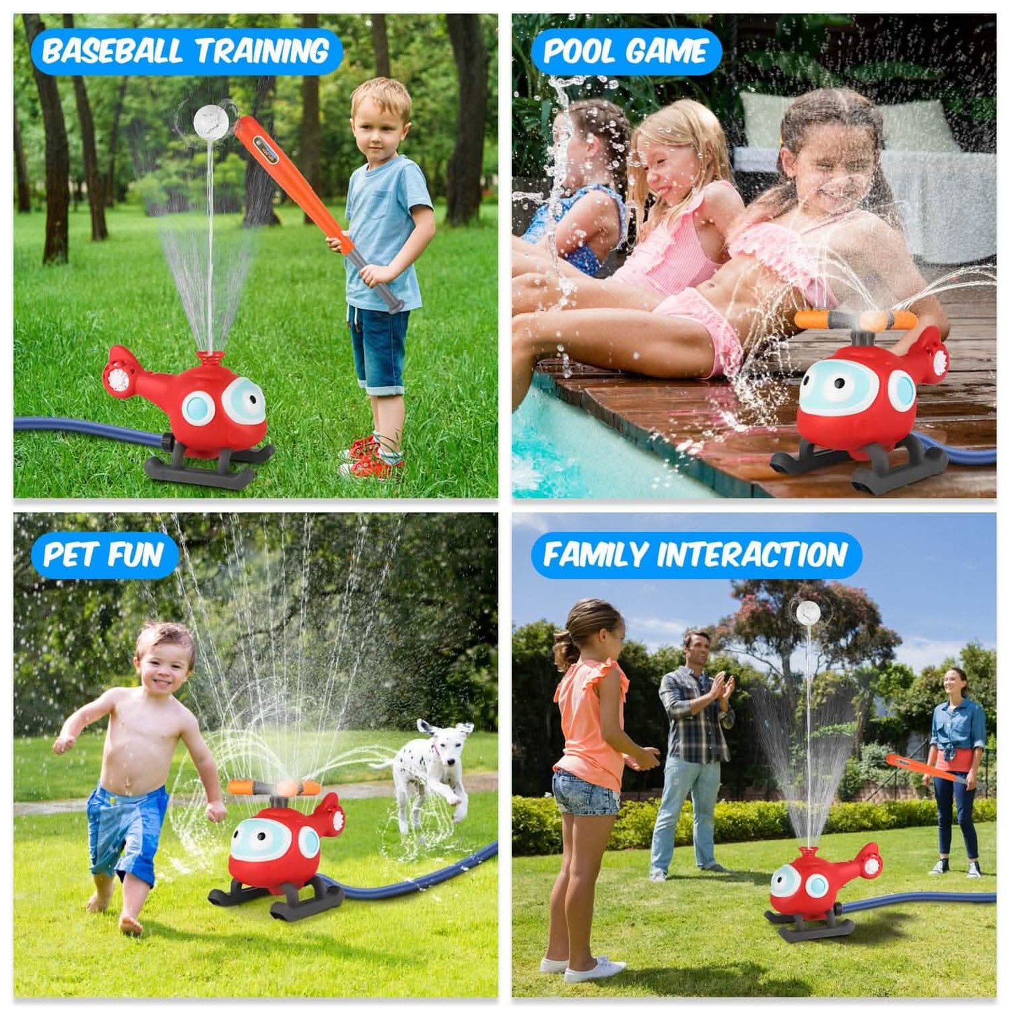 2-in-1-Wassersprenger-Baseball-Helikopterspielzeug