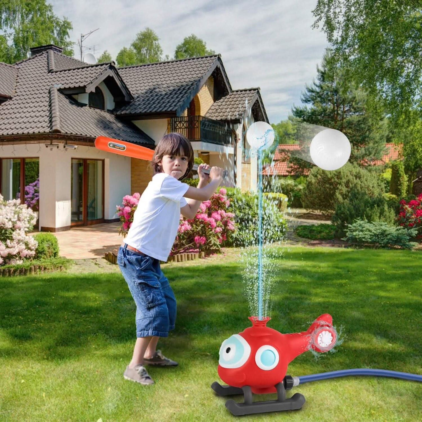 2-in-1-Wassersprenger-Baseball-Helikopterspielzeug