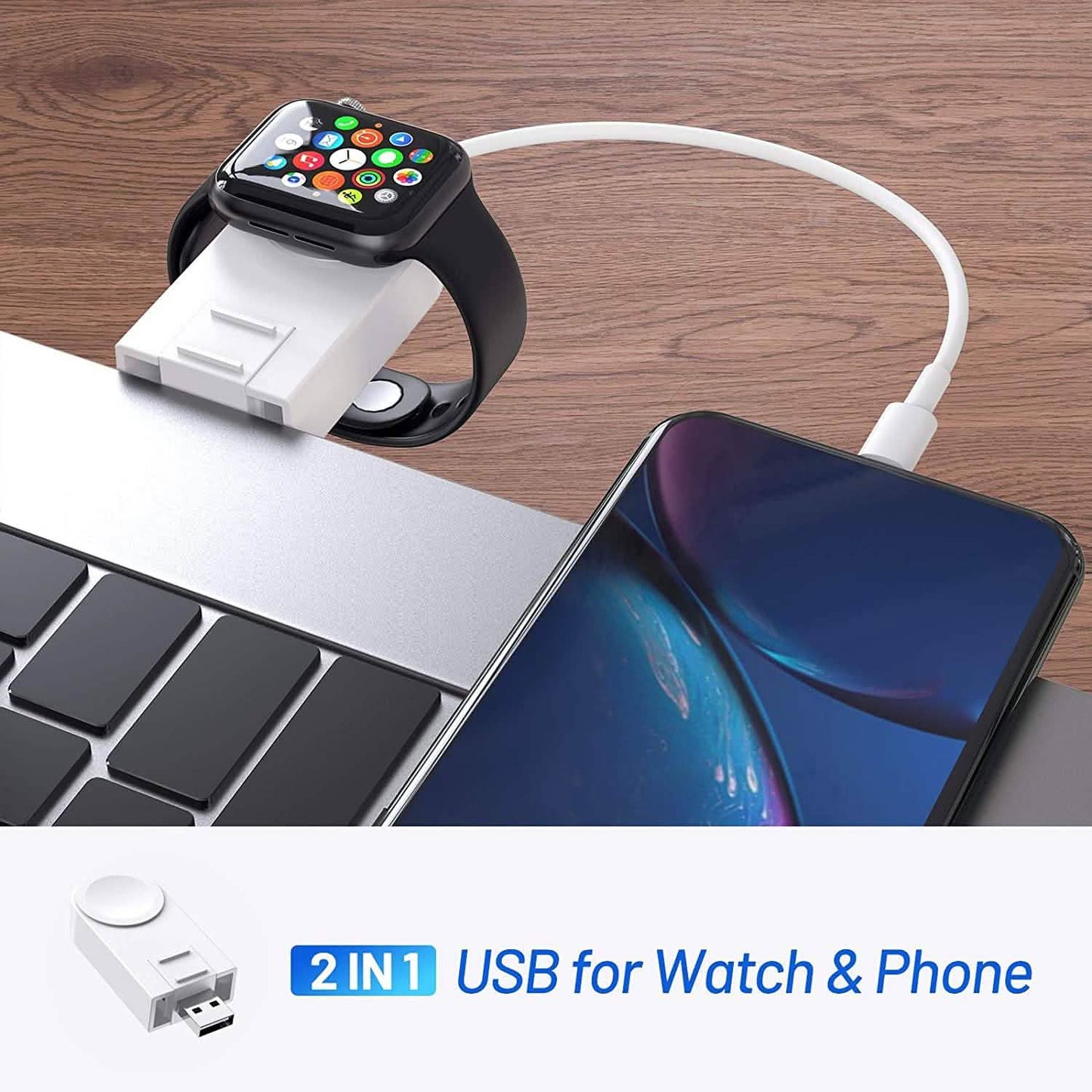 2-in-1 kabelloses USB-Ladegerät