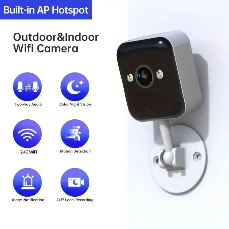 2er-Pack: 1080P FHD WLAN-Überwachungskamera, farbige Nachtsicht, Zwei-Wege-Audio u. v. m.