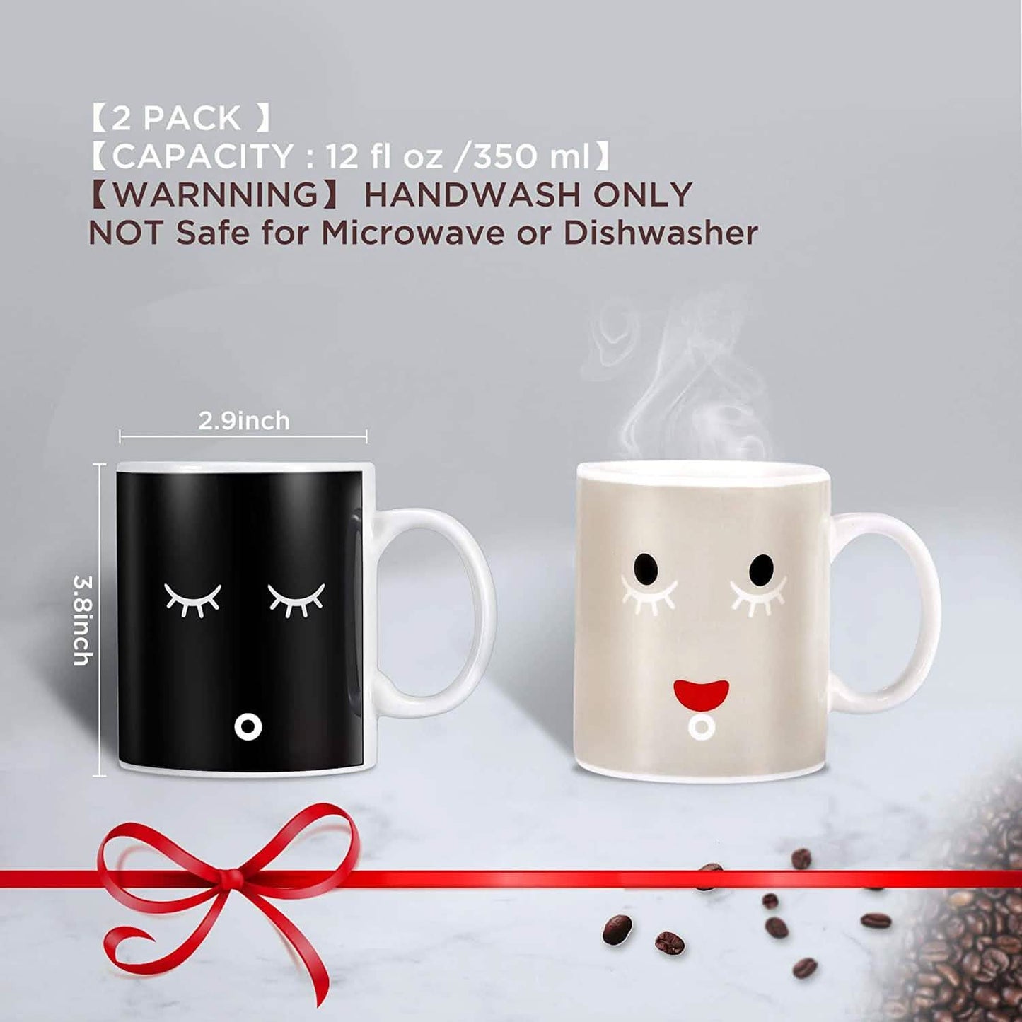 2er-Pack: 350-ml-Tasse mit Farbwechseleffekt