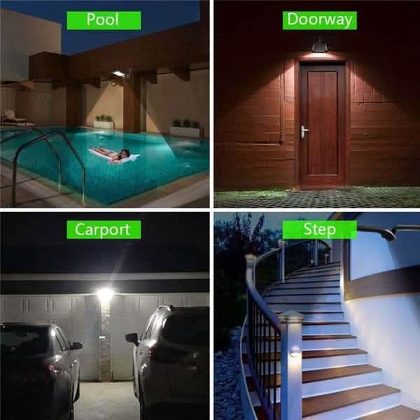 2er-Pack: 36 LED Solar Wandleuchte mit Bewegungssensor