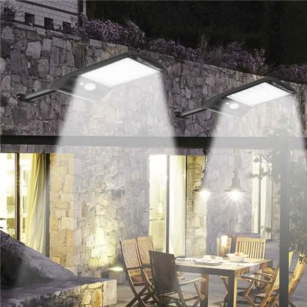 2er-Pack: 36 LED Solar Wandleuchte mit Bewegungssensor