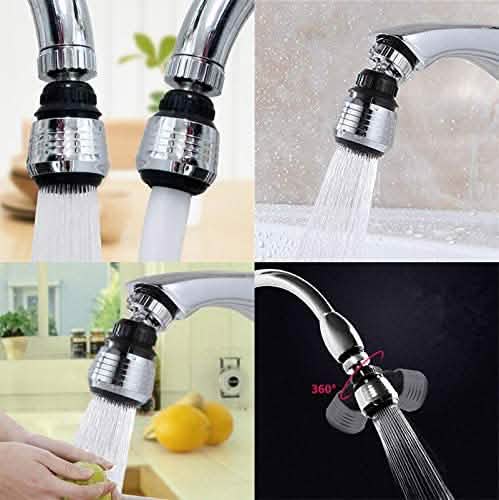 2er-Pack: 360 Grad drehbarer Wasserhahnaufsatz Deluxe Wasser sparender Wasserhahnsprüher