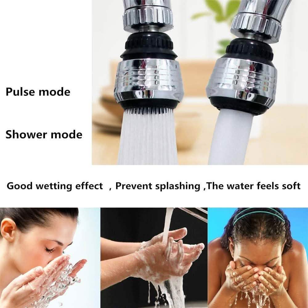 2er-Pack: 360 Grad drehbarer Wasserhahnaufsatz Deluxe Wasser sparender Wasserhahnsprüher