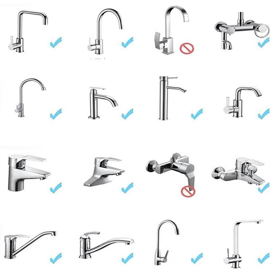2er-Pack: 360 Grad drehbarer Wasserhahnaufsatz Deluxe Wasser sparender Wasserhahnsprüher