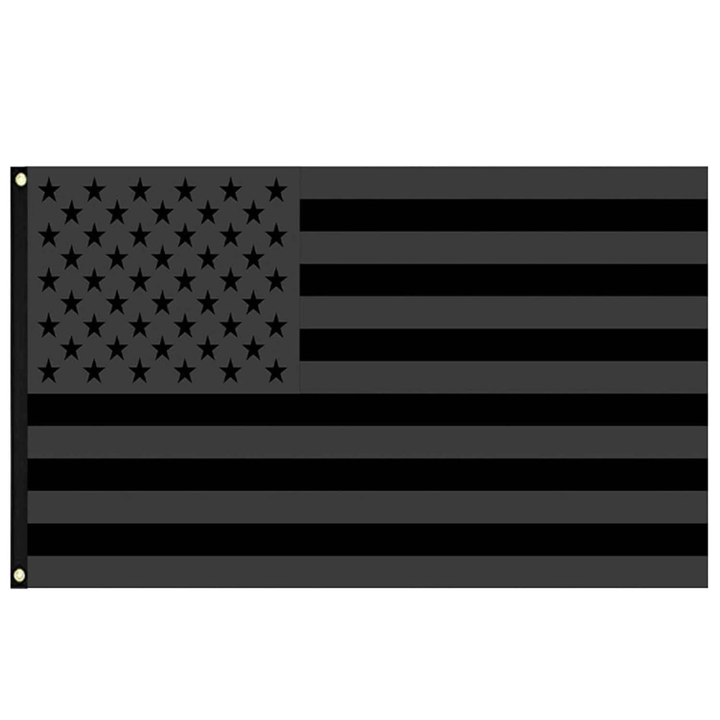 2er-Pack: 3x5 Fuß komplett schwarze amerikanische Flagge