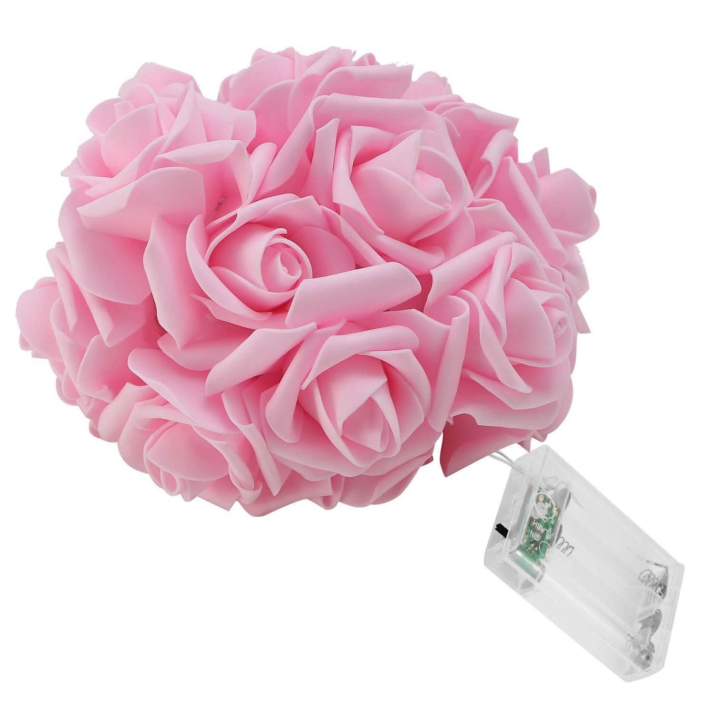 2er-Pack: Lichterkette mit 40 Rosenblüten-LEDs