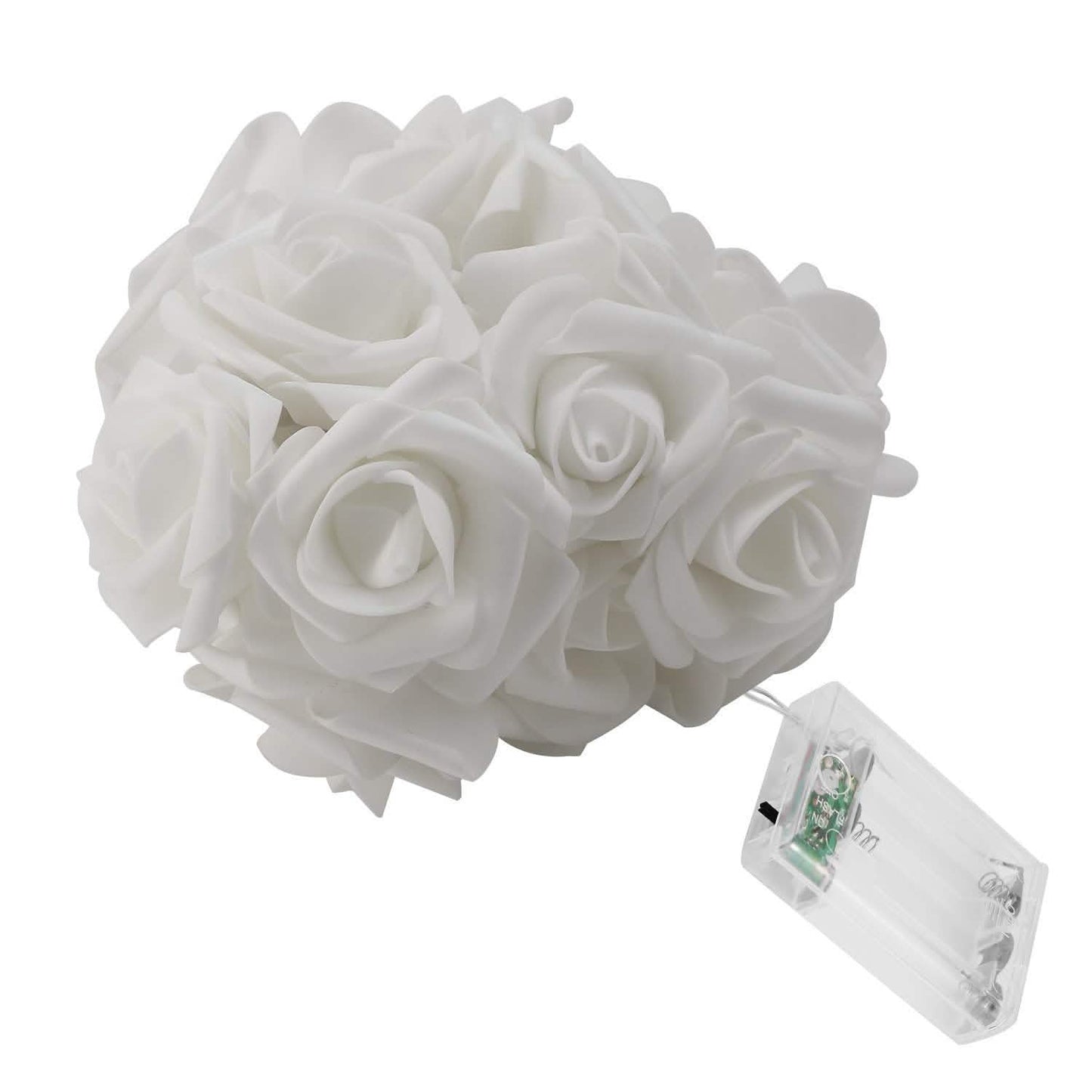 2er-Pack: Lichterkette mit 40 Rosenblüten-LEDs