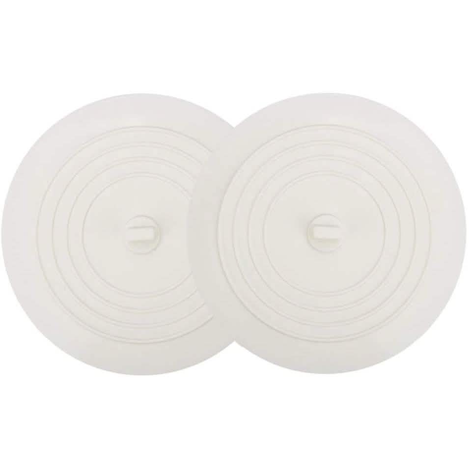 2er-Pack: 15 cm großer Silikon-Abflussstopfen, Haarfänger, flache Saugnapfabdeckung