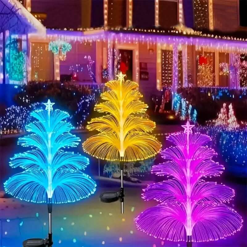 2er-Pack: 7 Farbwechselnde LED Solar-Quallenleuchten