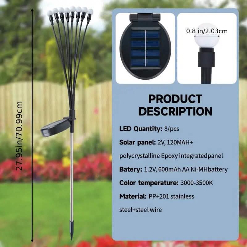 2er-Pack: 12-LED Solar-Gartenleuchten